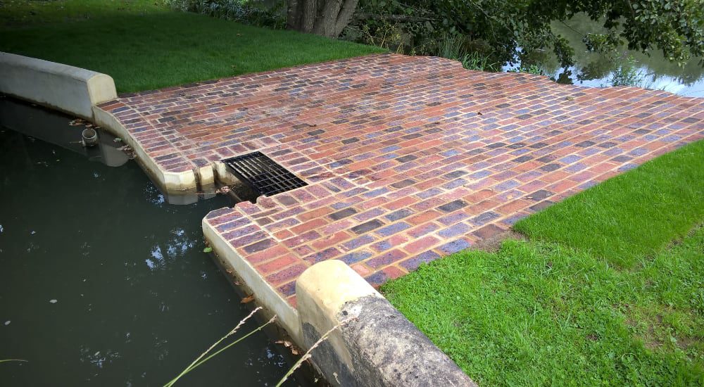 Landscaping Brick Spillway